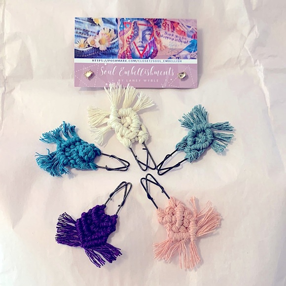 🆕🎀Uniquely Crafted Macrame Embellished Fancy Paperclips🖇School🖇Office Supply - Picture 3 of 16